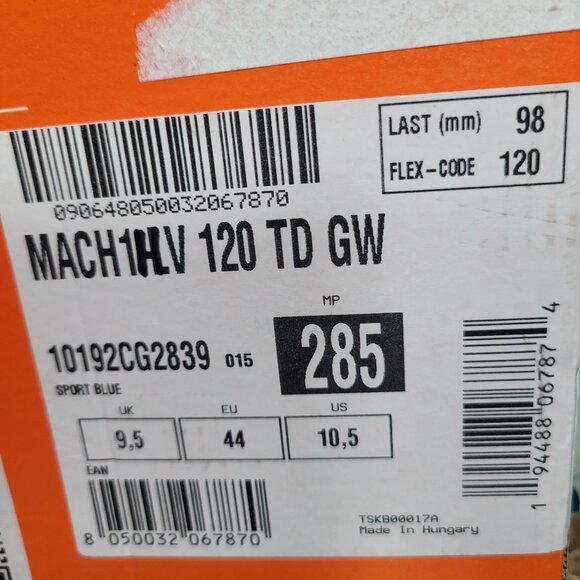 Tecnica Mach 1 HV 120 TD GW Men's Blue Ski Boots US Size 10.5 280-285 mm - Picture 12 of 12